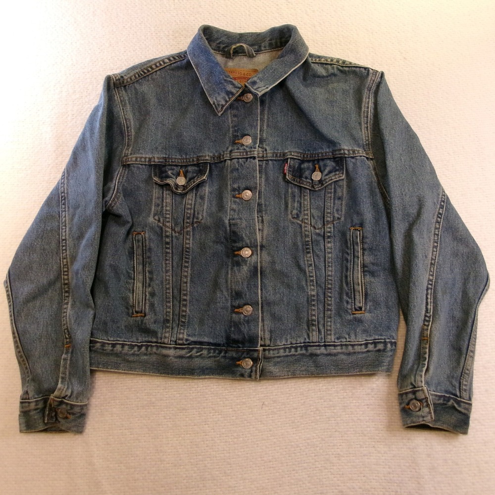 Levi's Womens L Denim Trucker Jacket Blue Medium Wash Vintage 77715-4892